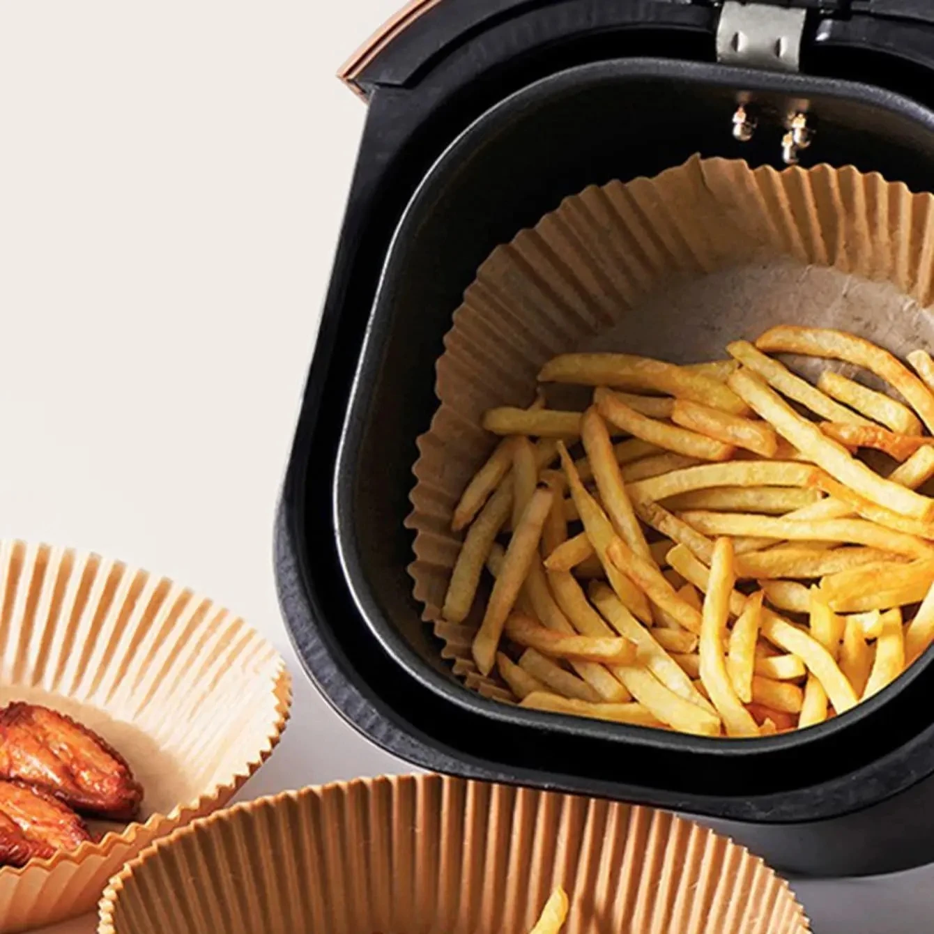 Бумажные вкладыши для фритюрницы, антипригарные бумаги для жарки, круглая бумага для фритюрницы для микроволновой печи, 50 шт.