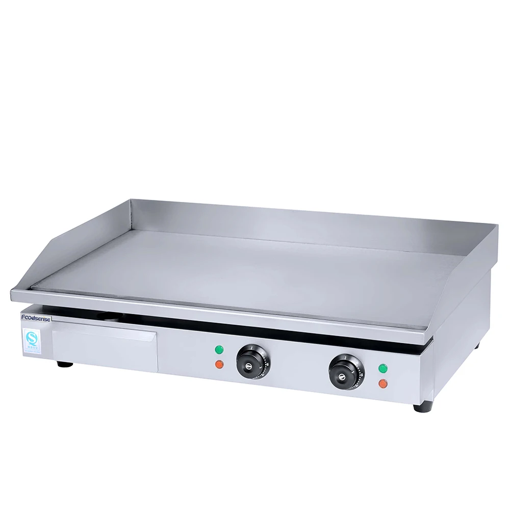 Hot Sale Large Commercial Industrial Wide Stainless Steel Flat Top Electric Griddles Pan