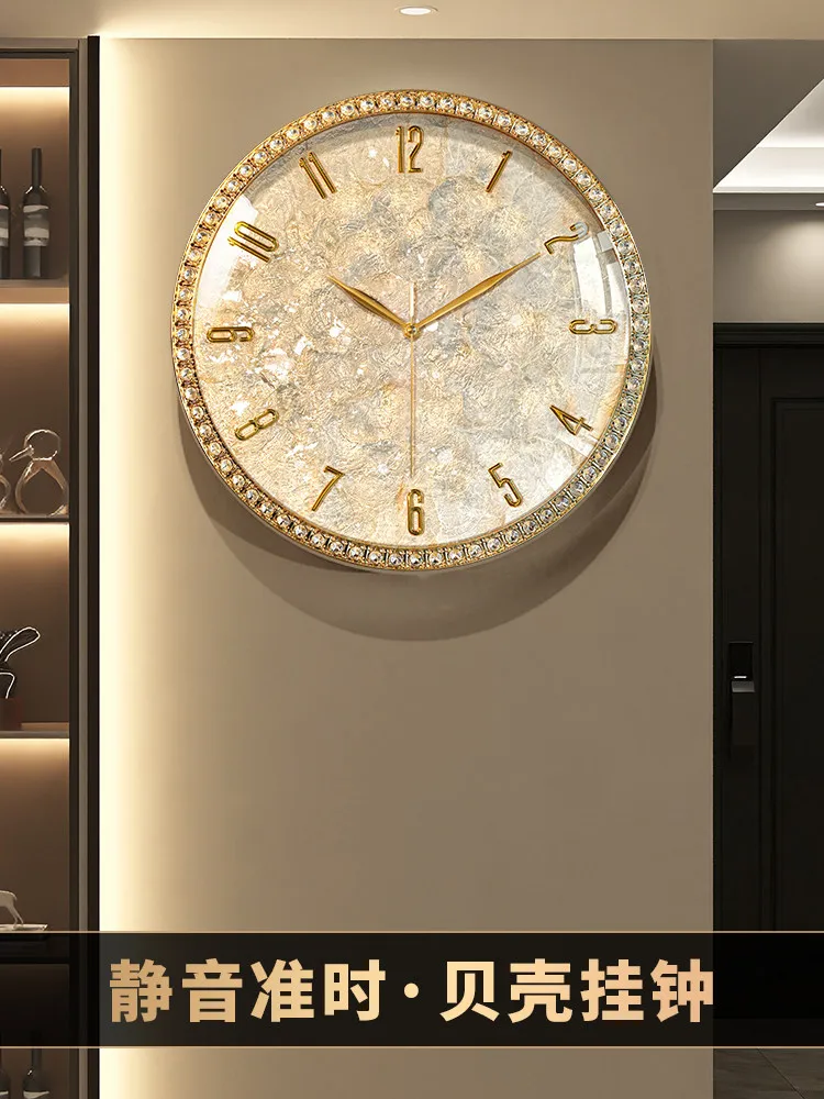 GZ Wall clock living room new modern minimalist high-end seashell modern wall clock