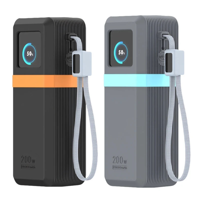 Portable Silicone Case For UGREEN Nexode Pro 200W PB728/PB722 25000mAh Power Bank Travel Shockproof With Cable Organizer Ring