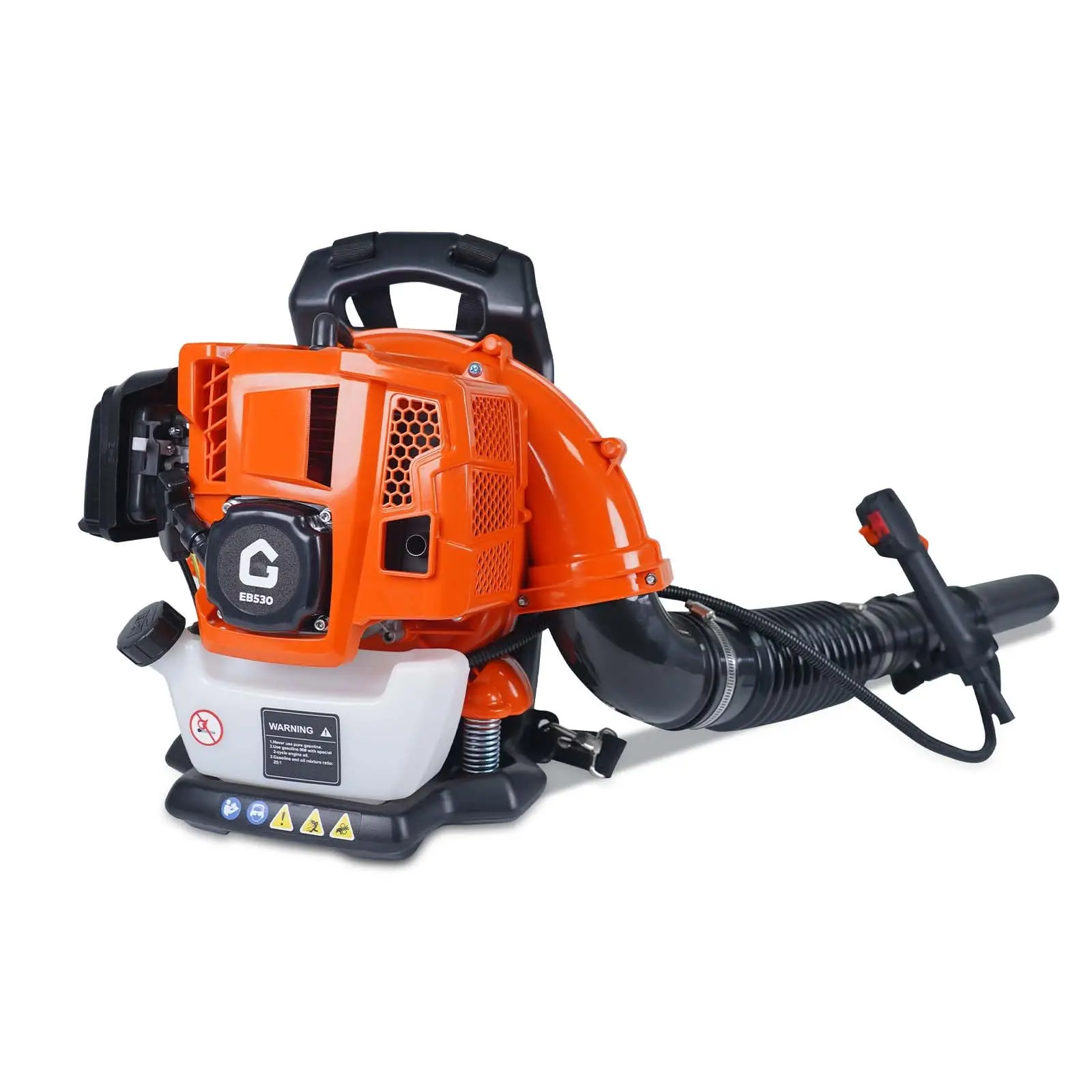 52CC 2-Stroke Backpack Leaf Blower, 780 CFM 270 MPH Gas Powered Yard Blower, Air-Cooled Engine, Variable Speed Cruise Control