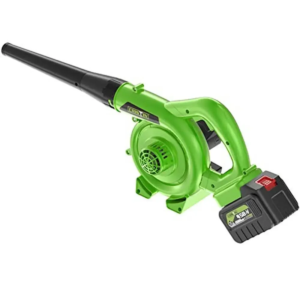 

Cordless Leaf Blower Variable Speed Rechargeable Lithium-ion Quick Charger Garage Garden Yard Brushless Motor Airflow Rating