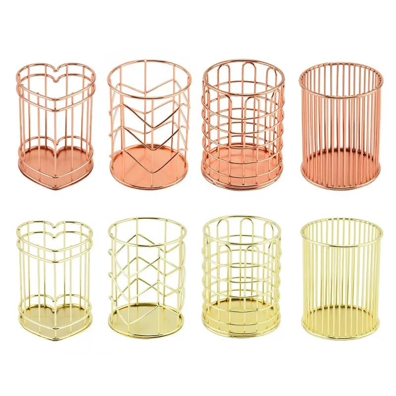 

Nordic Iron Art Metal Penholder Birthday Gift Office Supplies Storage Penholder Stationery Makeup Brush Storage Penholder