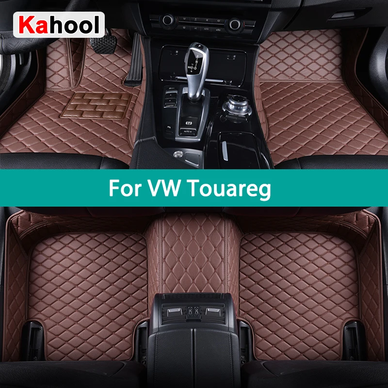 

KAHOOL Custom Car Floor Mats For VW Touareg Auto Carpets Foot Coche Accessorie