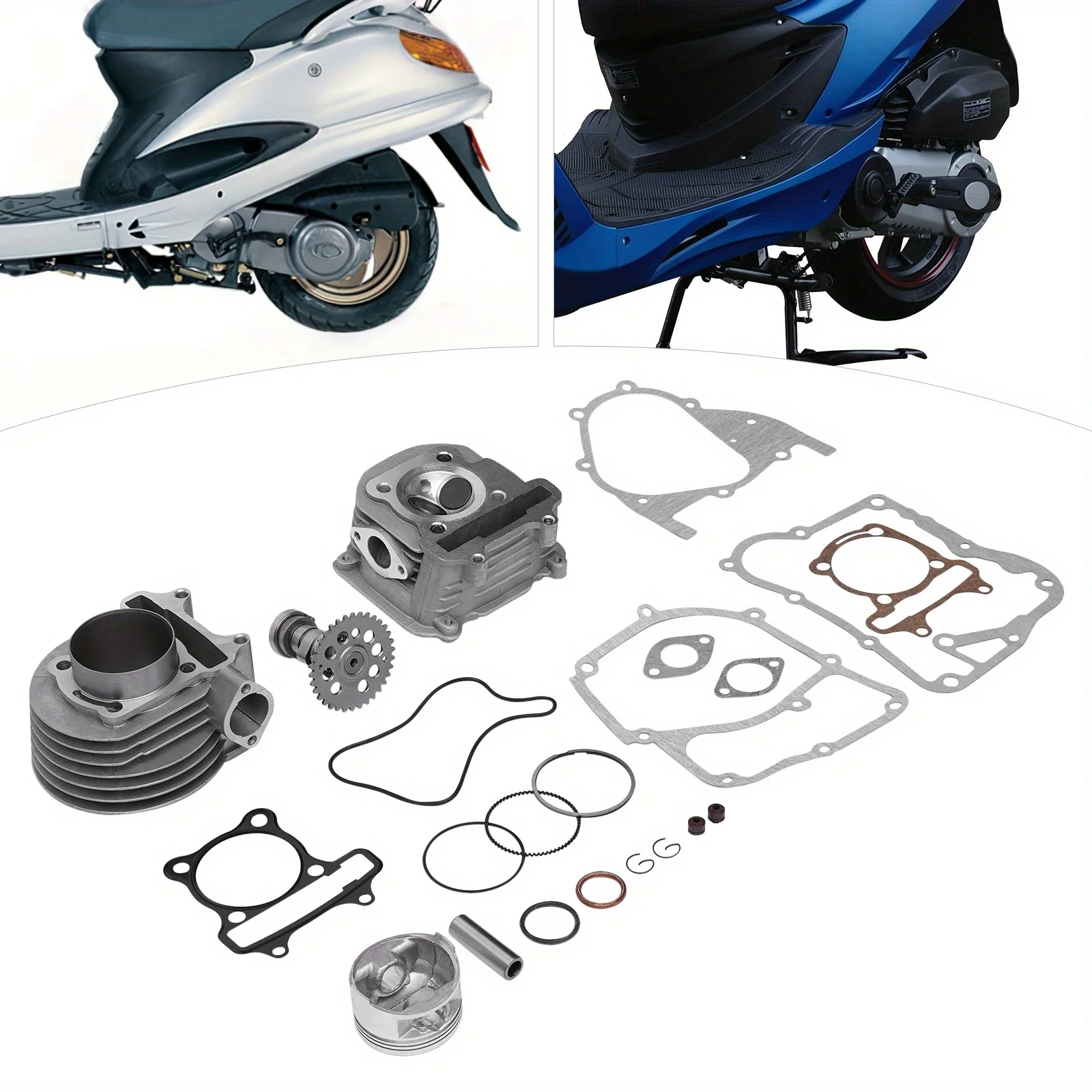 

Комплект поршневых цилиндров с большим диаметром 61 мм 170-180CC, комплект большого диаметра для скутера GY6 125cc 150cc ATV и Quad (диаметр 61 мм)