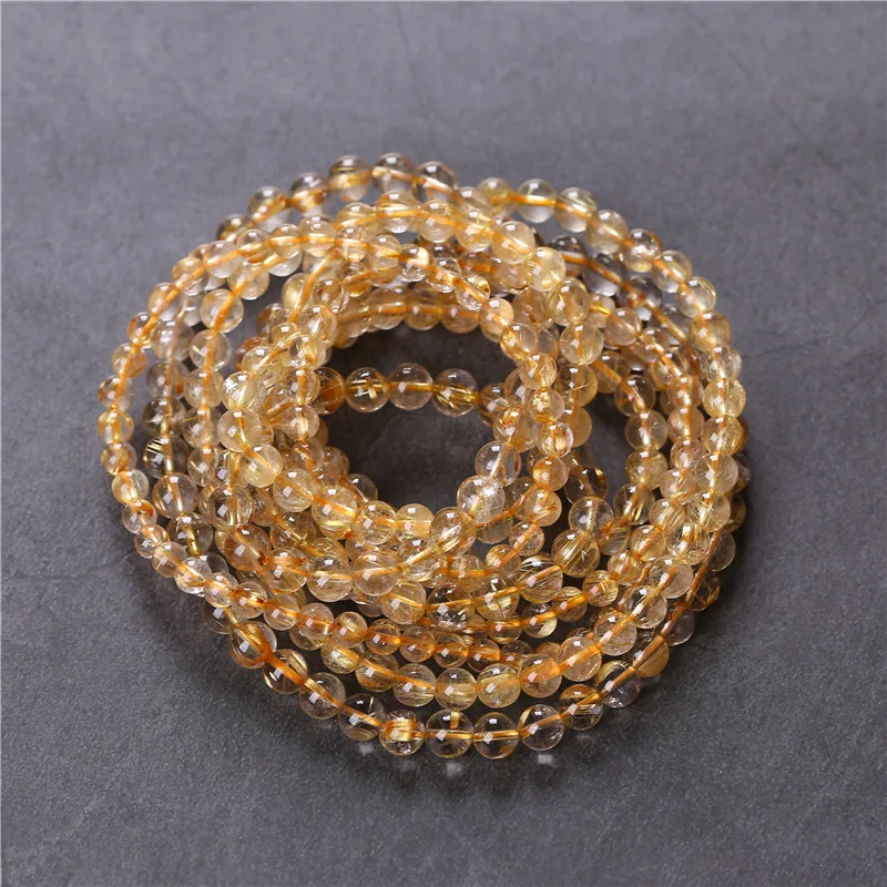 

Brazilian Natural Blonde Crystal Bracelet Three Circles Lovers' Multi Circle Bracelet for Men and Women