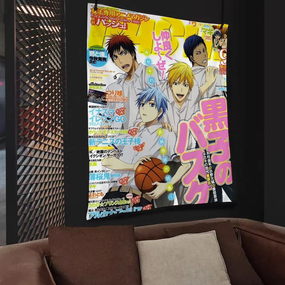 Anime Kuroko S Basketball Chart Tapestry Art Science Fiction Room Home Decor Cheap Hippie Wall Hanging