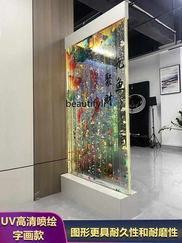 35Water Curtain Wall Flowing Water Subareas Screens Home Decoration Background Acrylic Bubble Wall