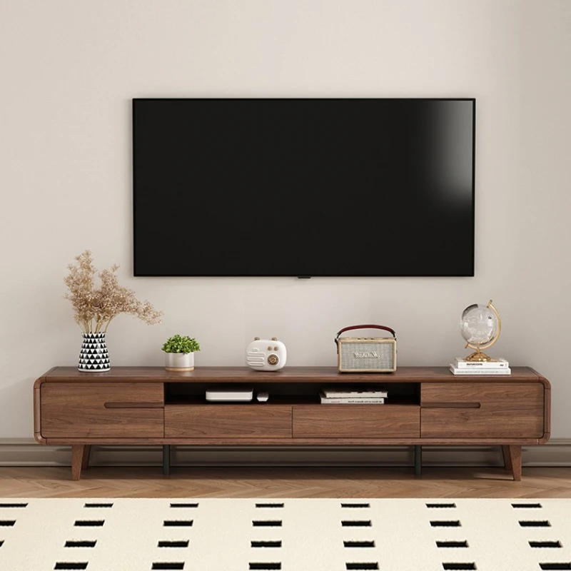 

Solid wood TV cabinet Living room household Walnut rubber wood coffee table combination TV stand консоль мебель furniture home