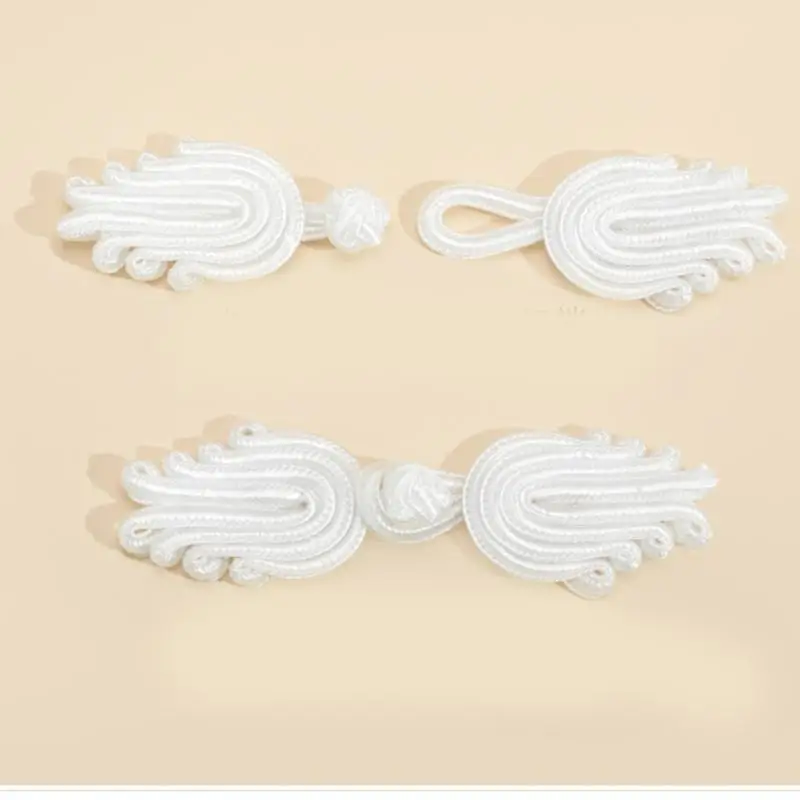 

R1WE Chinese Closure Button Scarf Cardigan Costumes Outfit Sewing, Multicolored