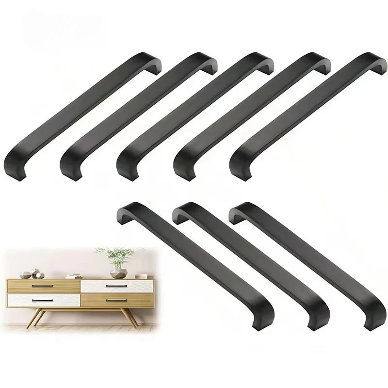 10pcs Arch Style Polished Metal Handles Solid Aluminum Alloy Cabinet Door Drawer Pulls Modern Simple for Furniture Hardware