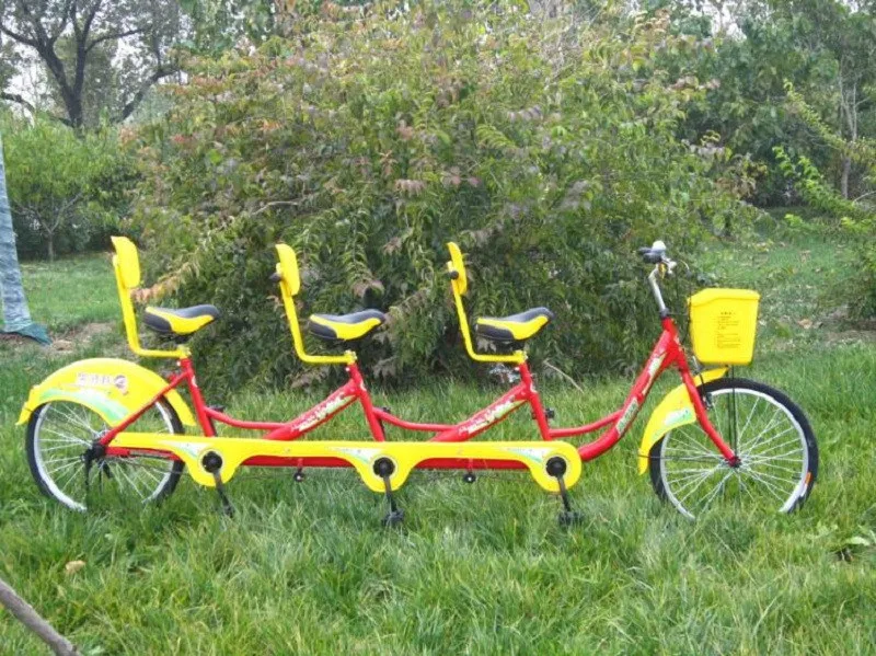 2 unids/lote Pedal amantes de tres personas bicicletas Surrey adulto turismo carretera Tandem bicicleta de turismo