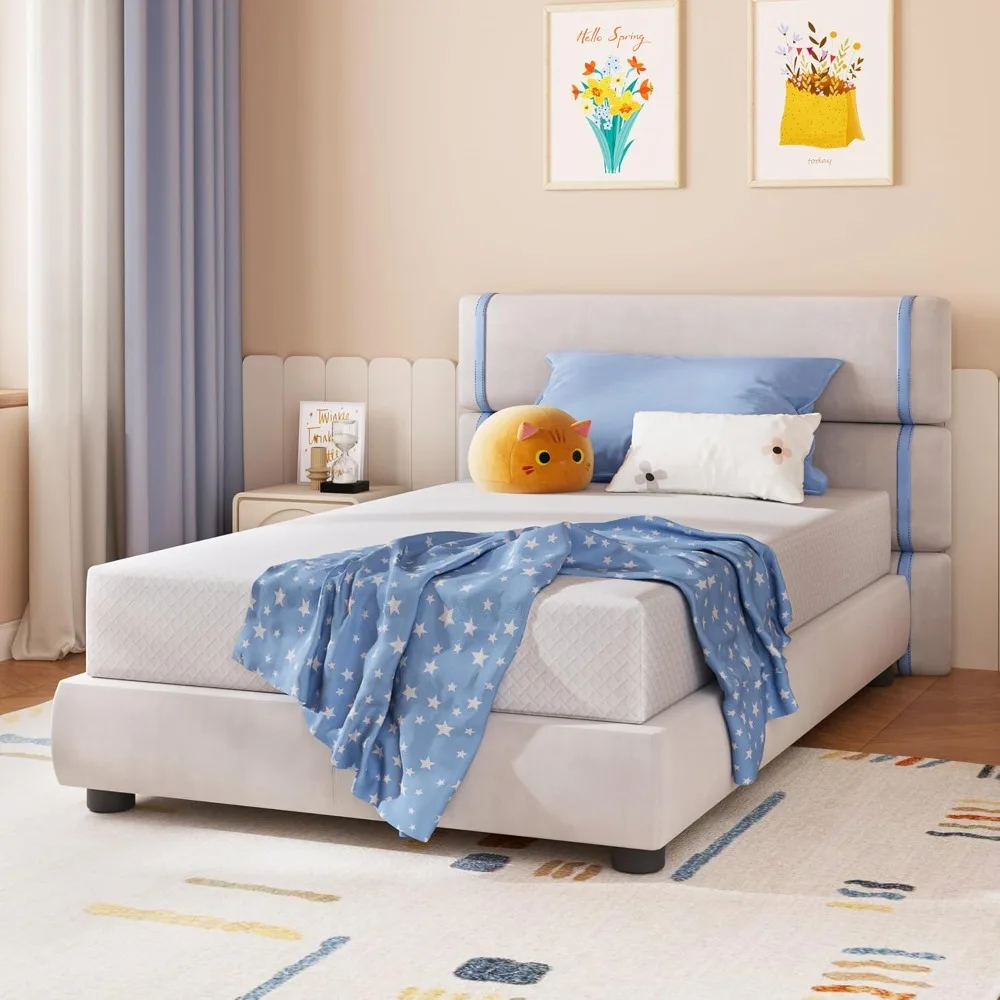 

Comfortable Breathable Mattress, 8 Inch Tea Memory Foam Mattress for Cool Sleep & Pressure Relief, Easy to Set up and Clean