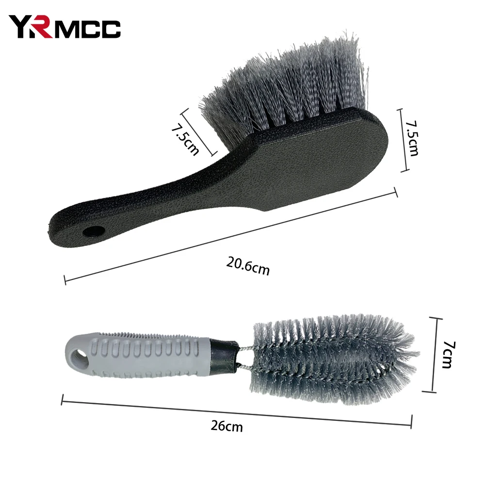 Car Wheel Cleaner Brushes Tire Rim Cleaning Tool Non-Slip Handle Cleaning Detailing Brush for Motorcycle Car Accessories