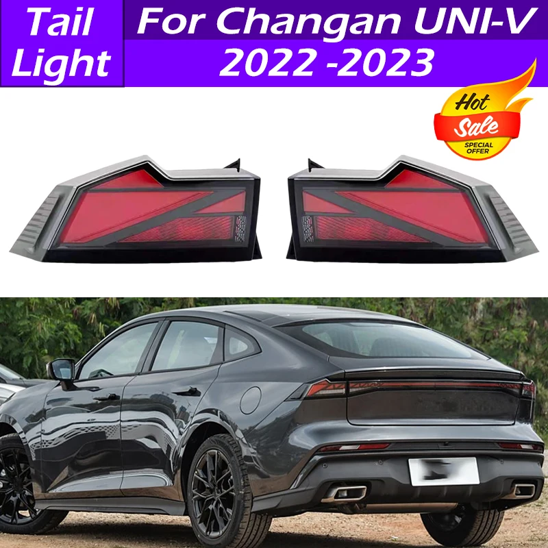 

Для Changan UNI-V 2022 2023, внешний светодиодный задний фонарь в сборе, задний указатель поворота автомобиля, стоп-сигнал, фонарь заднего хода, автомобильные аксессуары