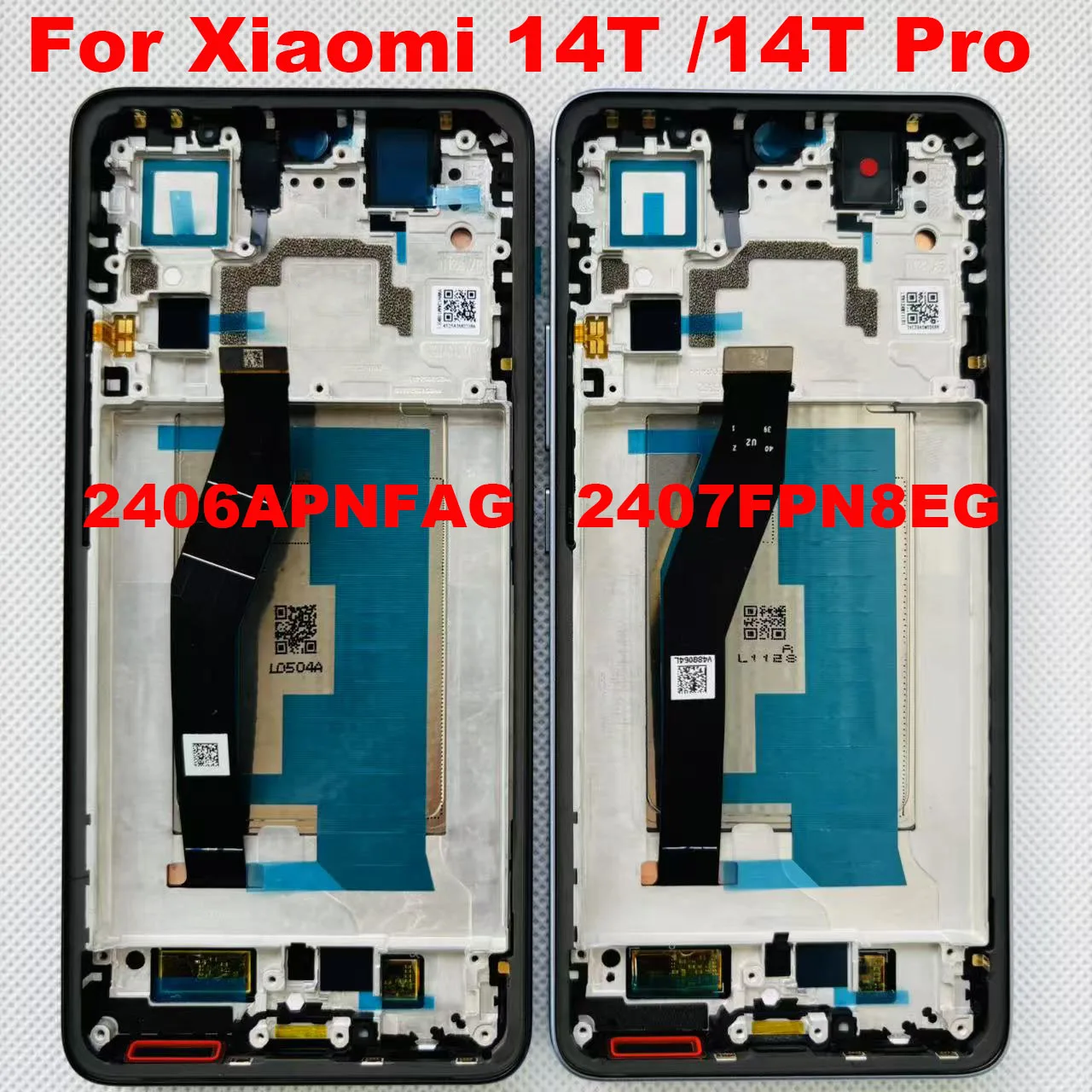

6.67"Original AMOLED For Xiaomi 14T mi14T 2406APNFAG LCD For Xiaomi 14T Pro 2407FPN8EG LCD Display Touch Digitizer Assembly