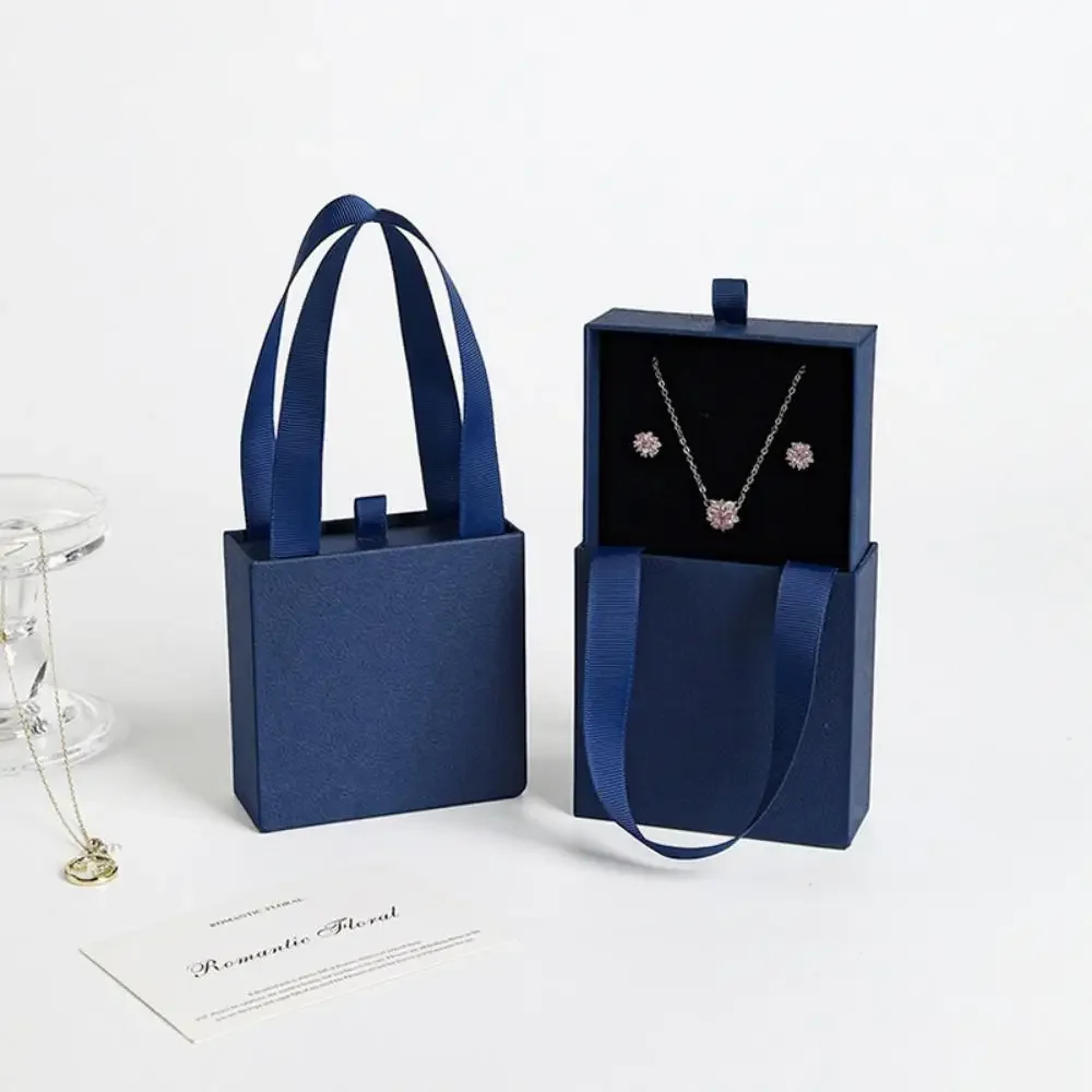 Jewelry Box With Tote Bag for Earring Ring Storage