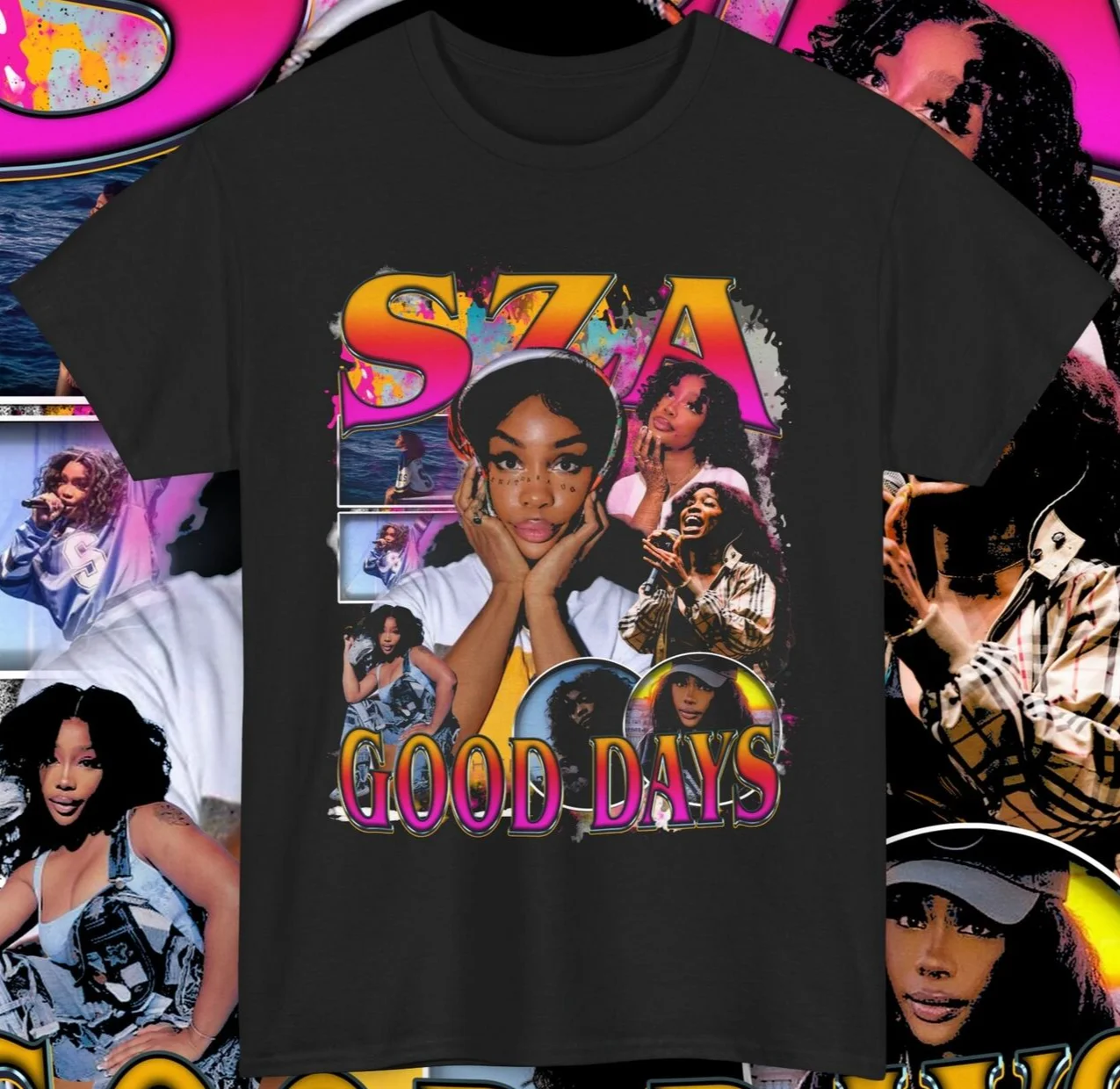 SZA Shirt Graphic Tee Vintage Good Days RnB Singer Artist Merch