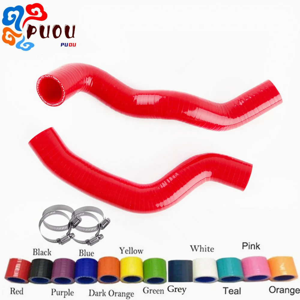 FIT Nissan Tiida Versa HR16DE 1.6L 2004-2012 Silicone Cooling Pipe 2Pcs Radiator Hose Kit