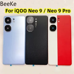 Repair Back Cover For Vivo iQOO Neo 9 Pro 9S Pro+ Plus V2339A Rear Battery Glass Door Panel Case Housing + Camera Lens Replace