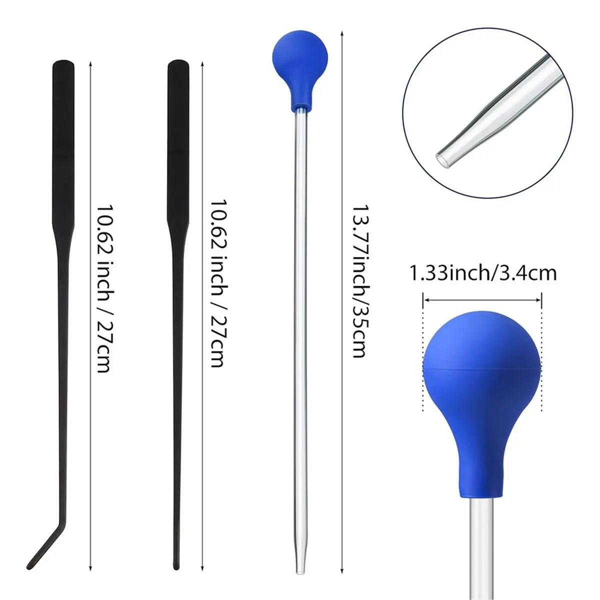 SSR Tank Accessories Extra Long Tweezers for Aquarium, Coral Feeder Long Syringe, Fish Feeding Tongs Tweezers for Spider