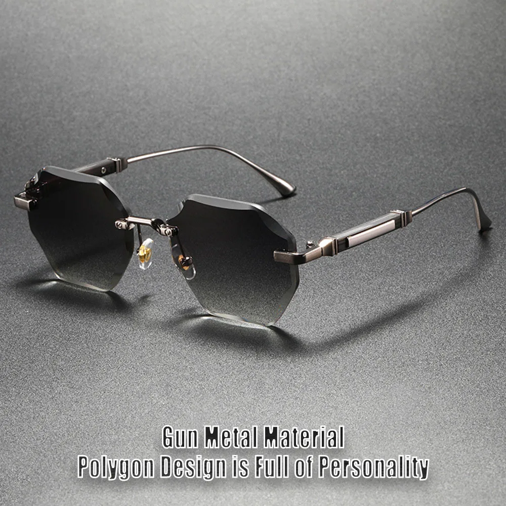 2025 neue Mann Frau Sonnenbrillen Mode Unisex Randlose Sonnenbrille Vielseitig UV400 Brillen Im Freien Fahren Trend C8880-1 – Detail 3