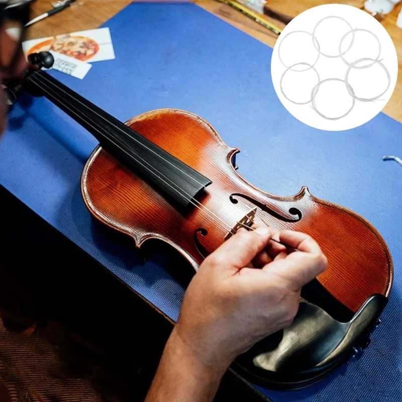 

11-String Oud Strings with Rustproof Coating Clear Nylon Silver Plated Copper Alloy Wound Oud String Easy to Use