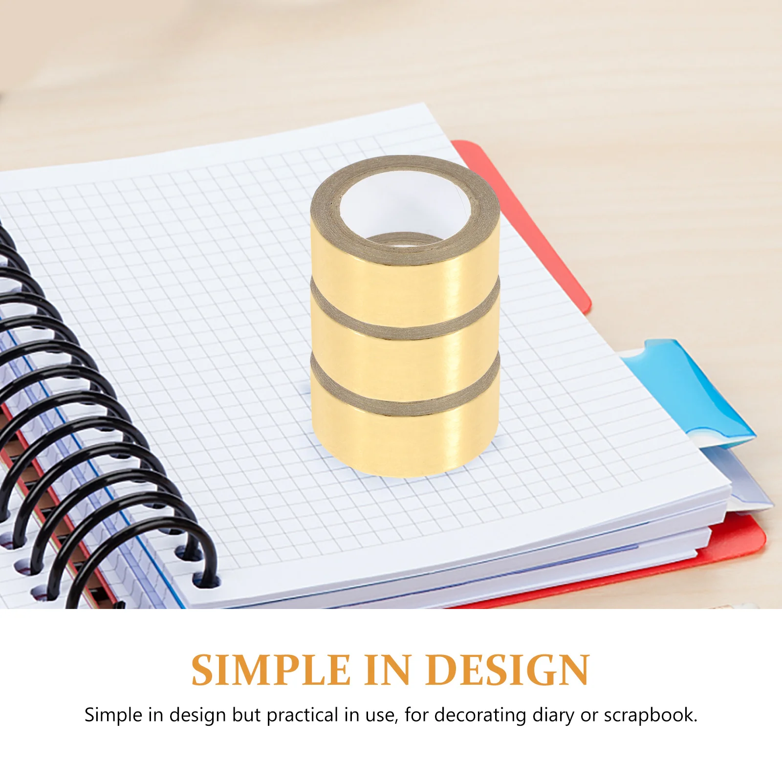 3 Rolls Premium Washi Tape Functional Craft Tape for Scrapbooking Decorative Uses Sticker Roll