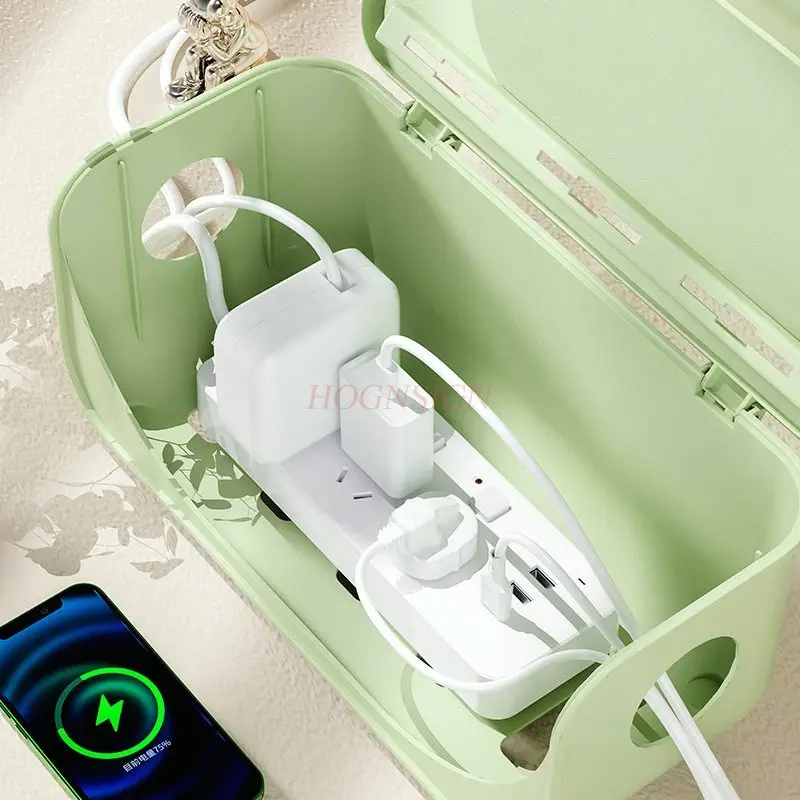 

1 шт., ящик для хранения бытовых проводов, ящик для сортировки удлинителей, ящик для сортировки шнура питания для передачи данных, крышка, коллекция пыленепроницаемых заглушек