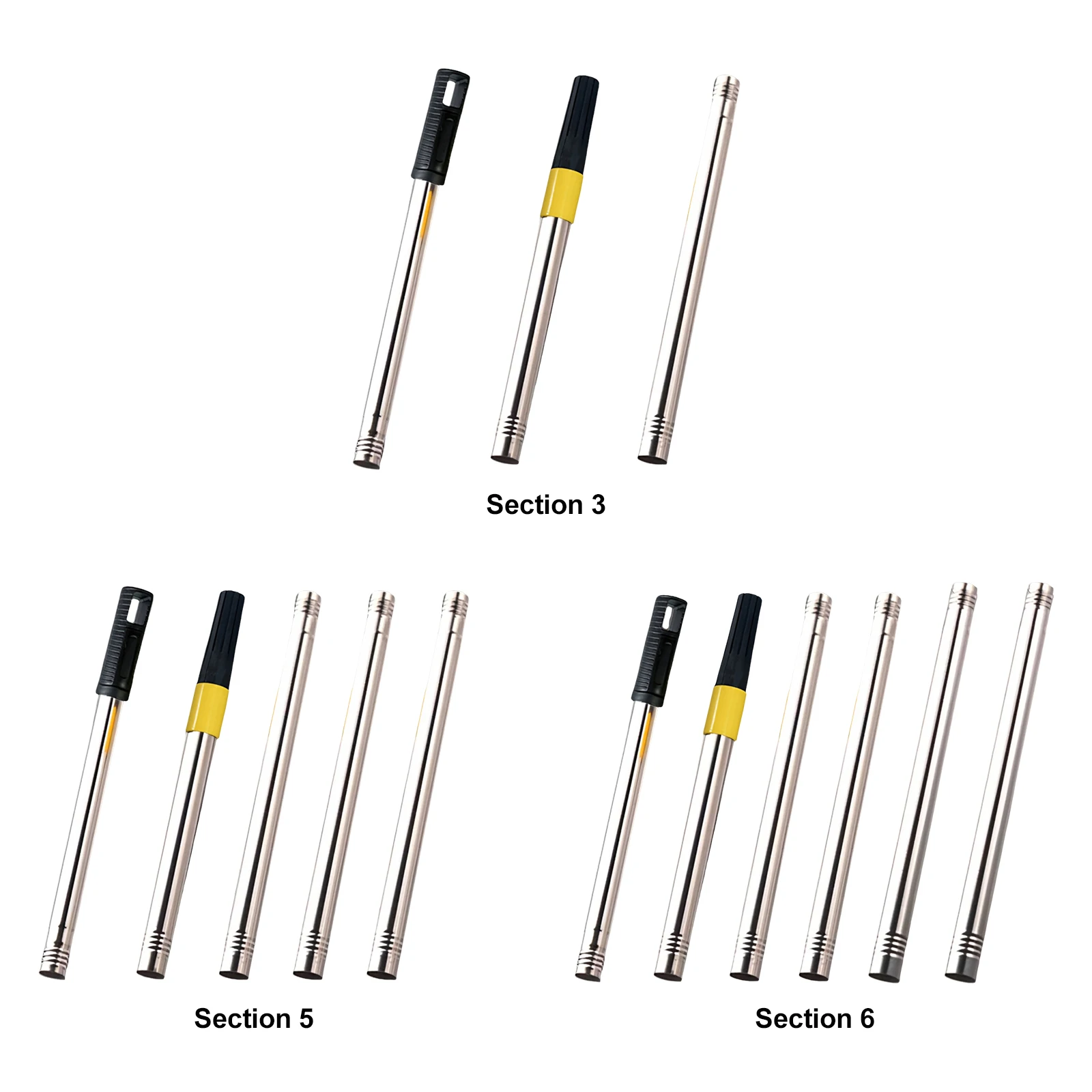Stainless Steel Telescopic Rod Lightweight Multi-Purpose Telescoping Pole Sturdy for Ceiling Cleaning Tidying Home Outdoors Use