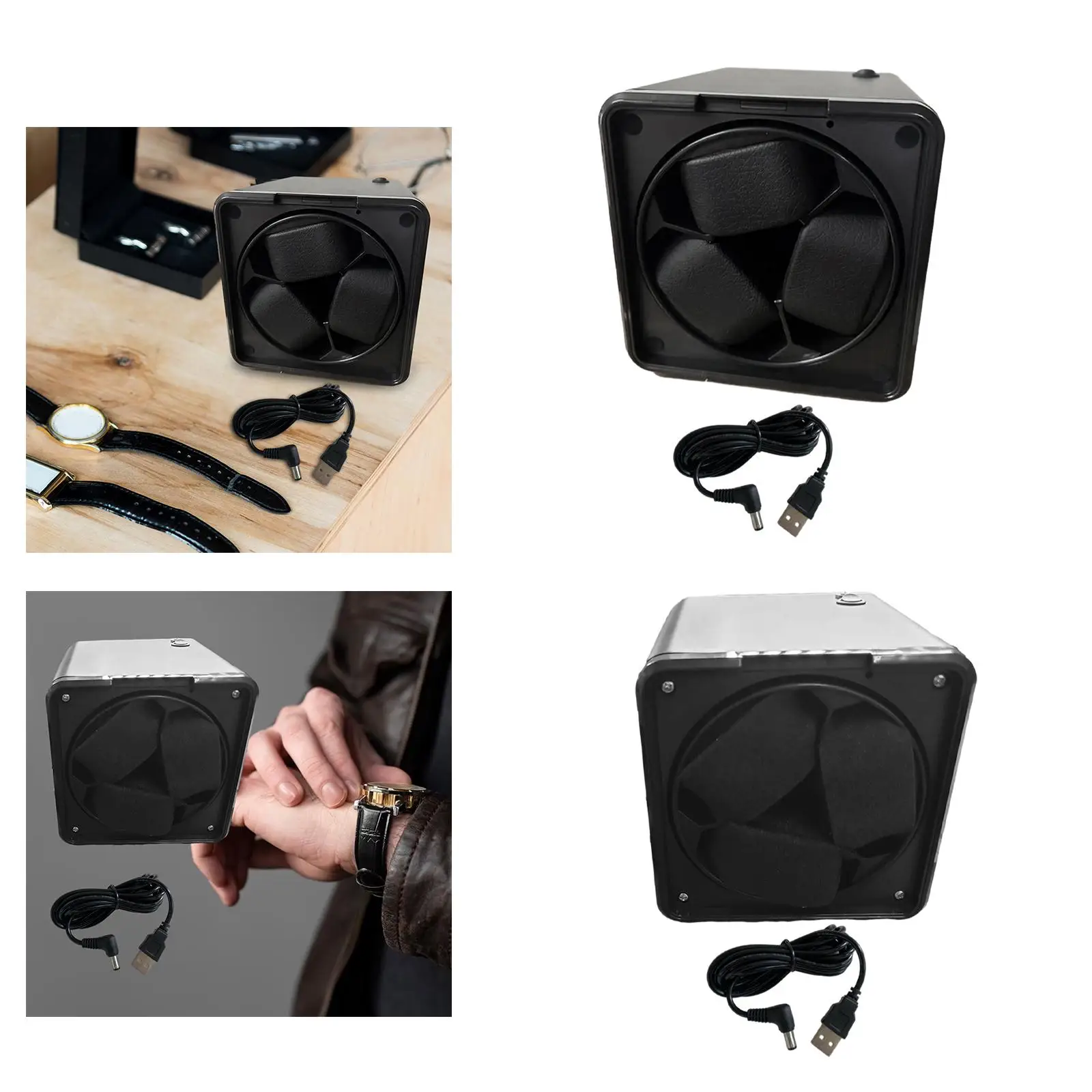 Portable Watch Winder Storage Box for Mechanical Watches, Holder for Home and Retail