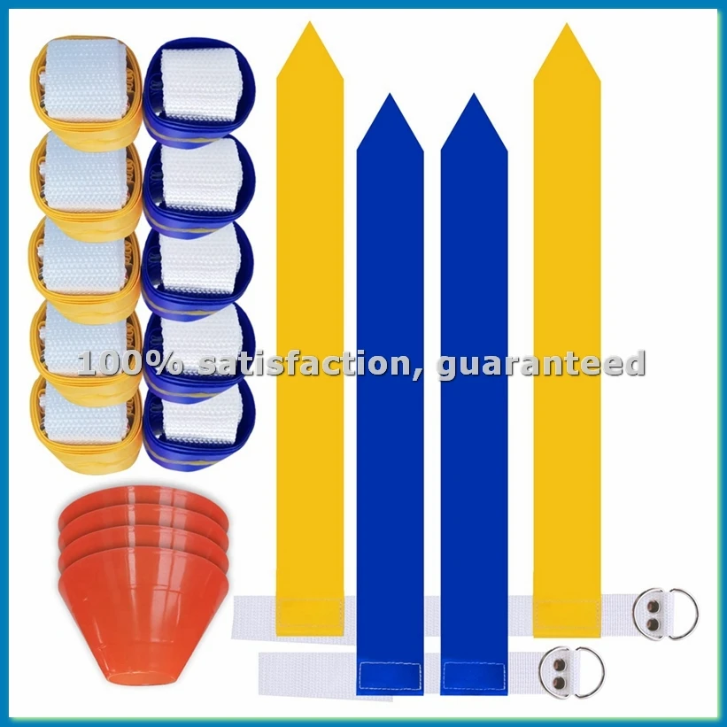 

Набор для флаг-футбола, комплект из 10 поясов и флагов для игры в флаг-футбол, полный набор для тренировок в помещении и на улице, комплект футбольных поясов-АНКЛ