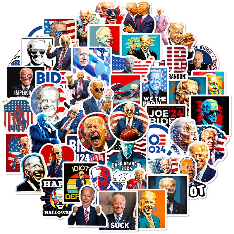 50pcs Biden US Presidential Campaign DIY High Quality Bright Film Waterproof Stickers