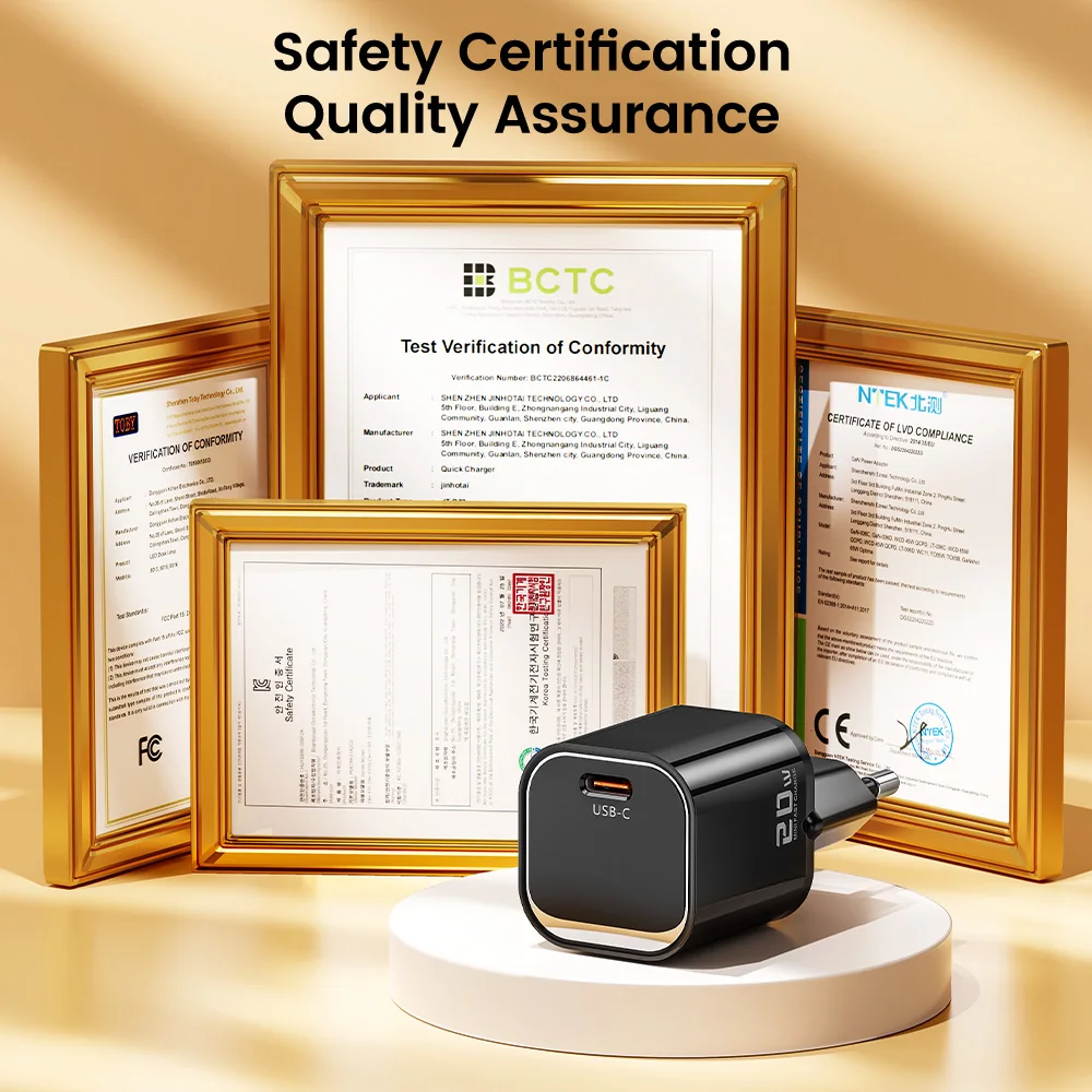 Toocki 20W Type C GaN chargeur PD QC 3.0 Charge rapide USB Type C chargeur de téléphone pour iPhone 15 14 13 12 11 Pro Max iPad Charge