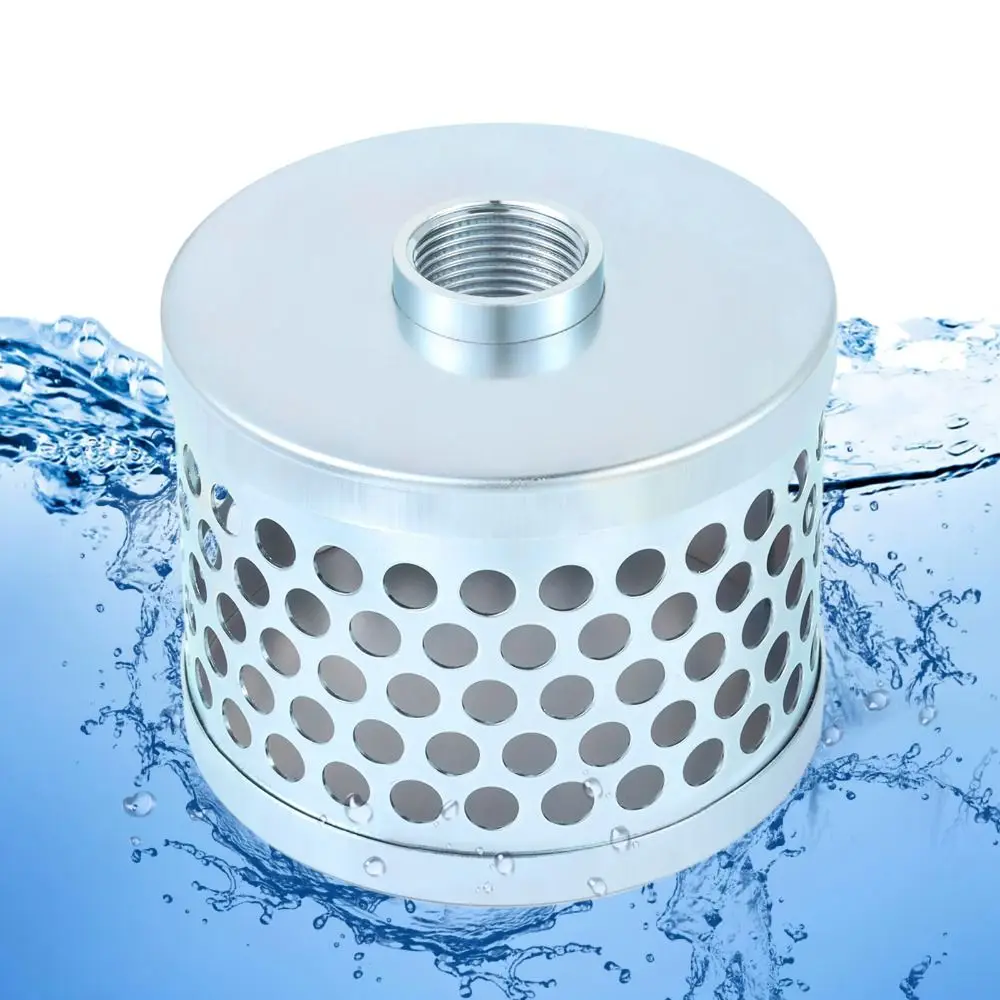 

Steel Plated Round Hole Suction Strainer NPT Thread Hose Reduces Solids Entering Water Pump Inlet Strainer Convenient