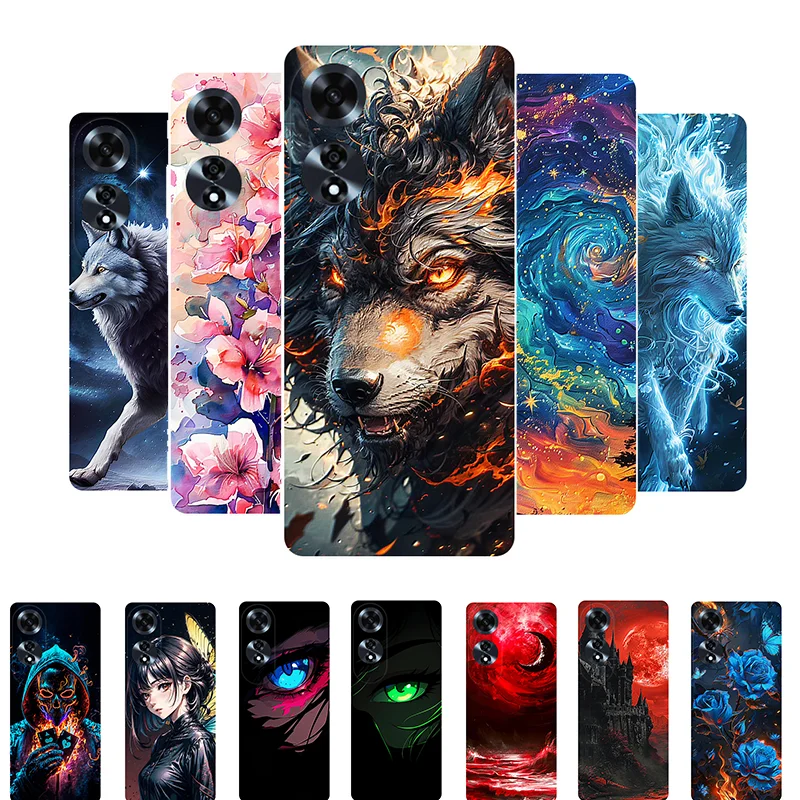 For OPPO A60 Case CPH2631 Wolf Painted Cover Shockproof Soft Silicone Phone Case For OPPO A60 A 60 Fundas OPPOA60