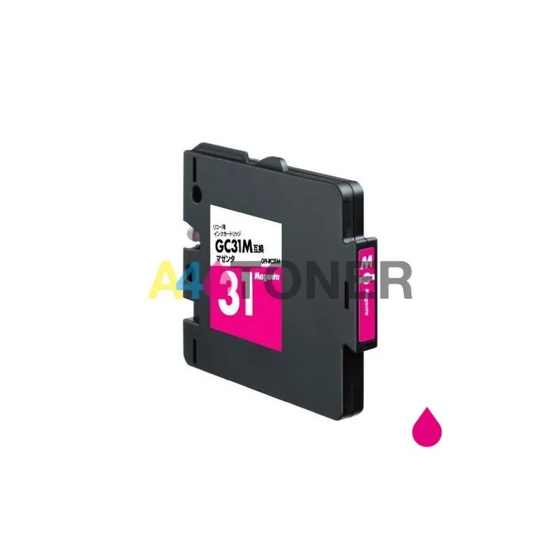 GC31M compatible ink cartridge replaces the original Ricoh 405703 magenta cartridge. A4toner.com