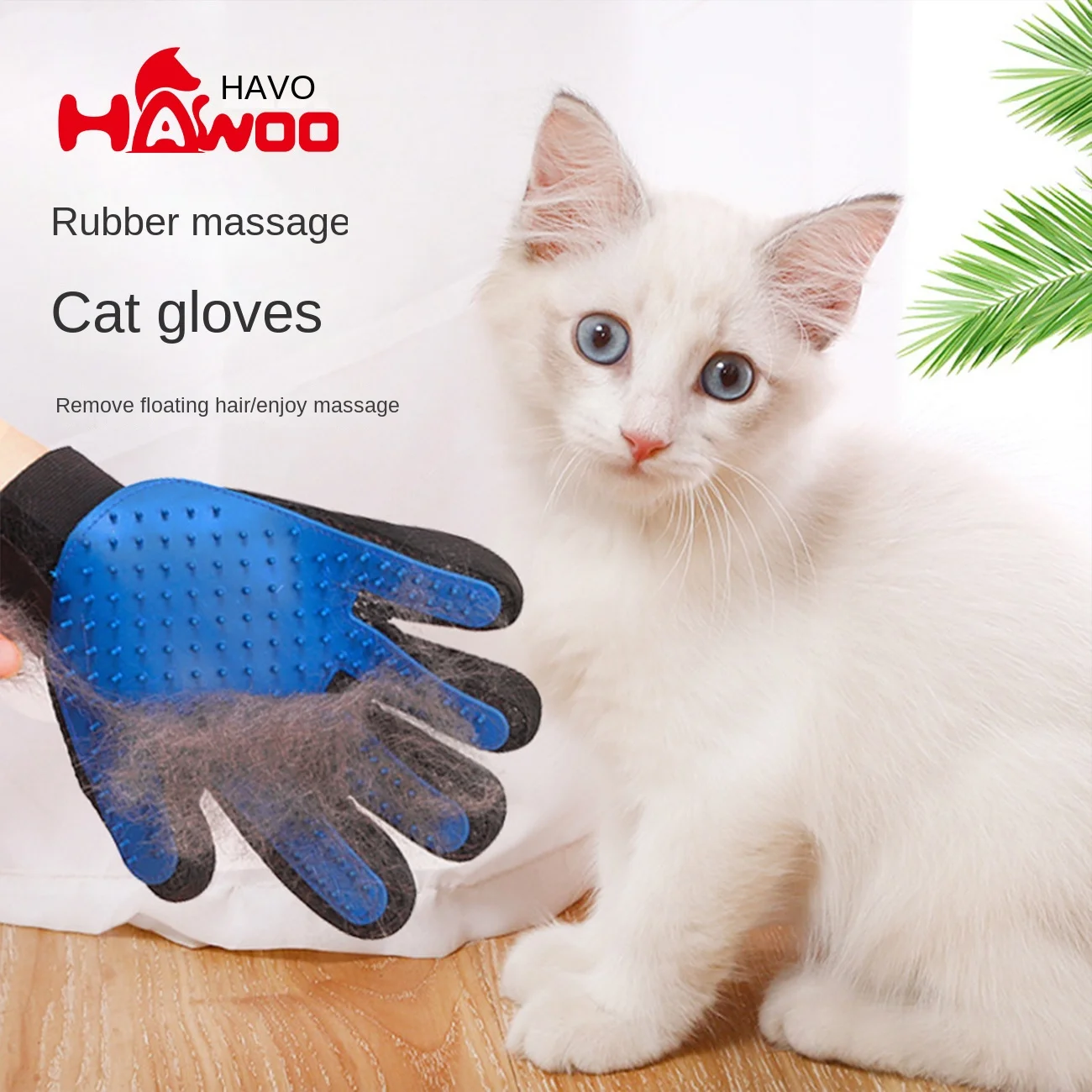 

2-in-1 Rubber Jerking Cat Gloves and Brush for Pet Hair Removal and Cleaning Scraper Pet Brush Pet Hair Remover Dog Grooming