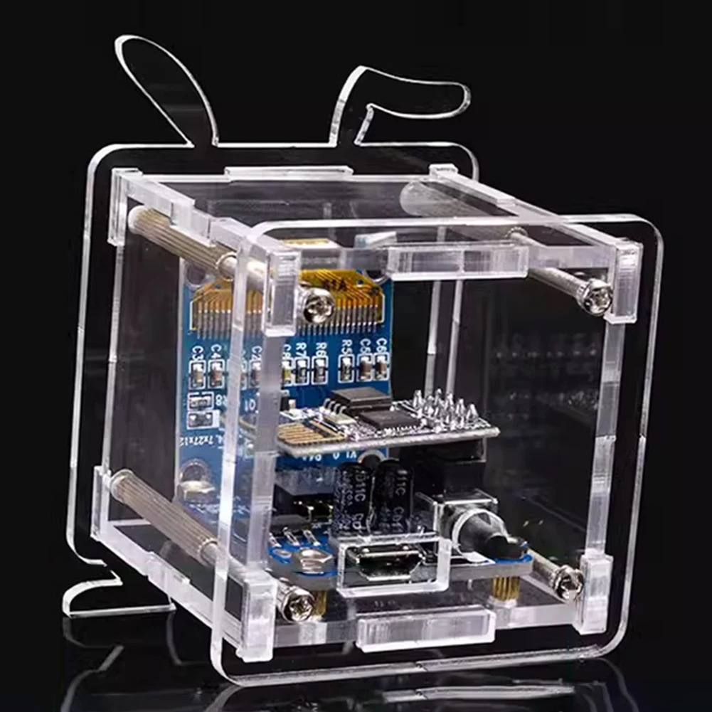 

ESP8266 Мини электронные часы DIY Kit с корпусом Мини-погодные часы Электронная многофункциональная метеостанция Пайка проект