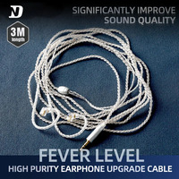 ND 3-meter cable four-strand silver-plated earphone cable is suitable for KZ ZS3 ZS4 EDX ZSN ZST ASX ZS10 AS16 EDX Pro ZSX ZAX.