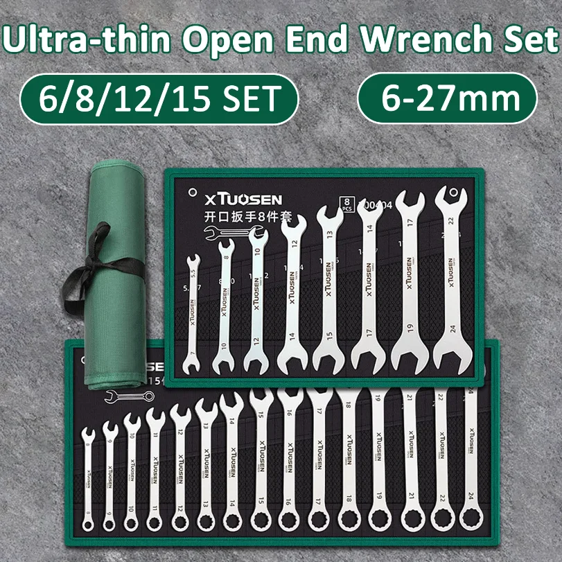 

Ultra-thin Open End Wrench Set 6-27mm Wrenches Combination Universal Dual Heads Plum Spanner Set Car Repairing Tools