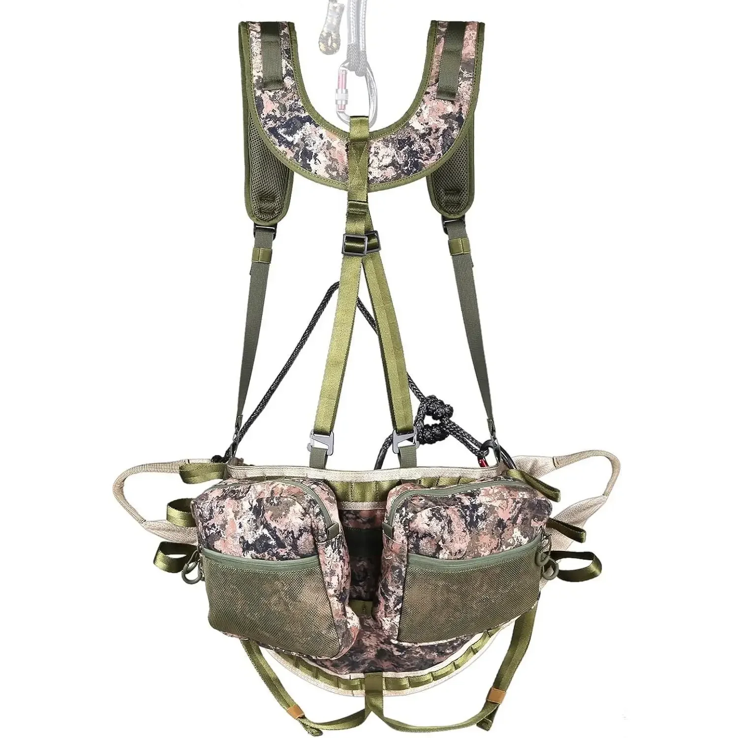 Hunting Saddle, Ultra Comfortable Tree Saddle, Lightweight Treestands Accessories for Hunting, Adjustable Tree Climbing Saddle,