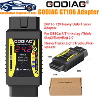 GODIAG GT106 PLUS 24V to 12V Heavy Duty Truck Adapter for X431 easydiag/ Golo/ IDIAG/ ThinkCar/ ICarScan/ Diagun/ DBScar II