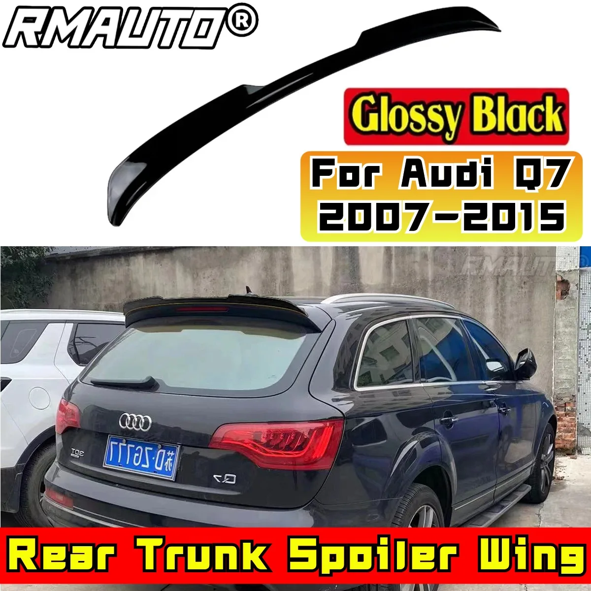 Car Rear Roof Spoiler Body Kit ABS Plastic Car Rear Wing For Audi Q7 2007 2008 2009 2010 2011 2012 2013 2014 2015 Exterior Part