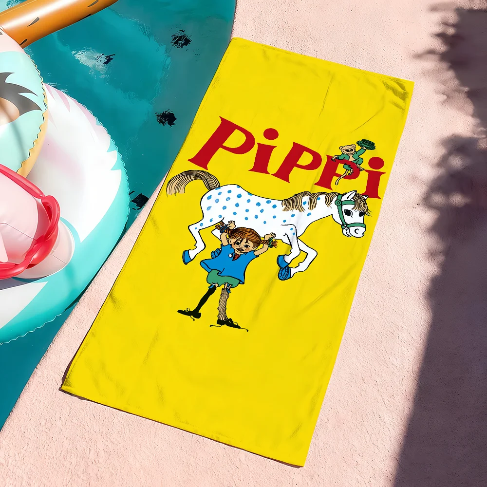 Fun P-Pippi Longstocking Cute Towel Soft Pool Gift For Travel Gym Shower Camping Quick Dry Sports Large Beach Towels