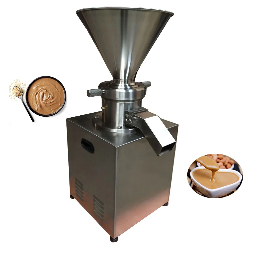 

Commercial 80-150kg/hour Tomato Chili Sauce Making Processing Machine HJ-MJC-80 Peanut Sesame Butter Colloid Mill Price