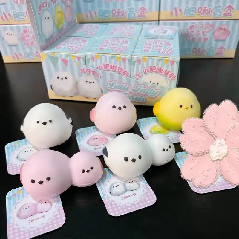 

New Cute Chubby Bird Series Blind Box Soft Slow Rebound Decompression Toy Desktop Ornament Decoration Surprise Gift For Girls