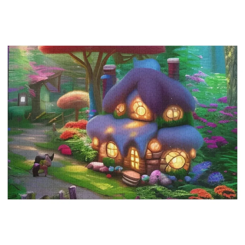 

Whimsical Cottage in the Forest - Colorful Jigsaw Puzzle For Children Wooden Jigsaws For Adults Puzzle