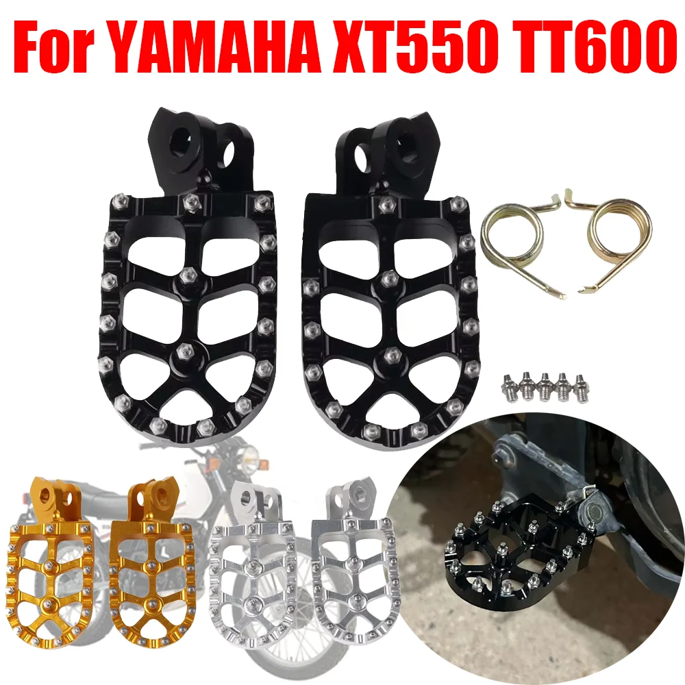 For YAMAHA XT550 XT 550 TT600 TT 600 Motorcycle Accessories Footrest Footpeg Foot Pegs Foot Rests Pedals Motorbike Parts