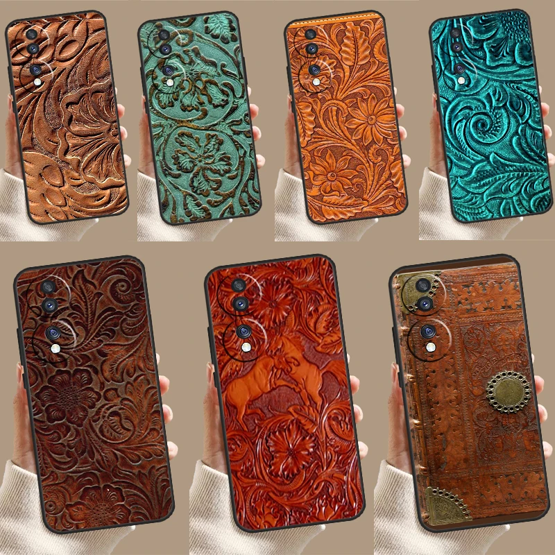 Brown Tooled Leathe… - image